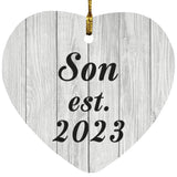 Son Established Est. 2023 - Heart Ornament F