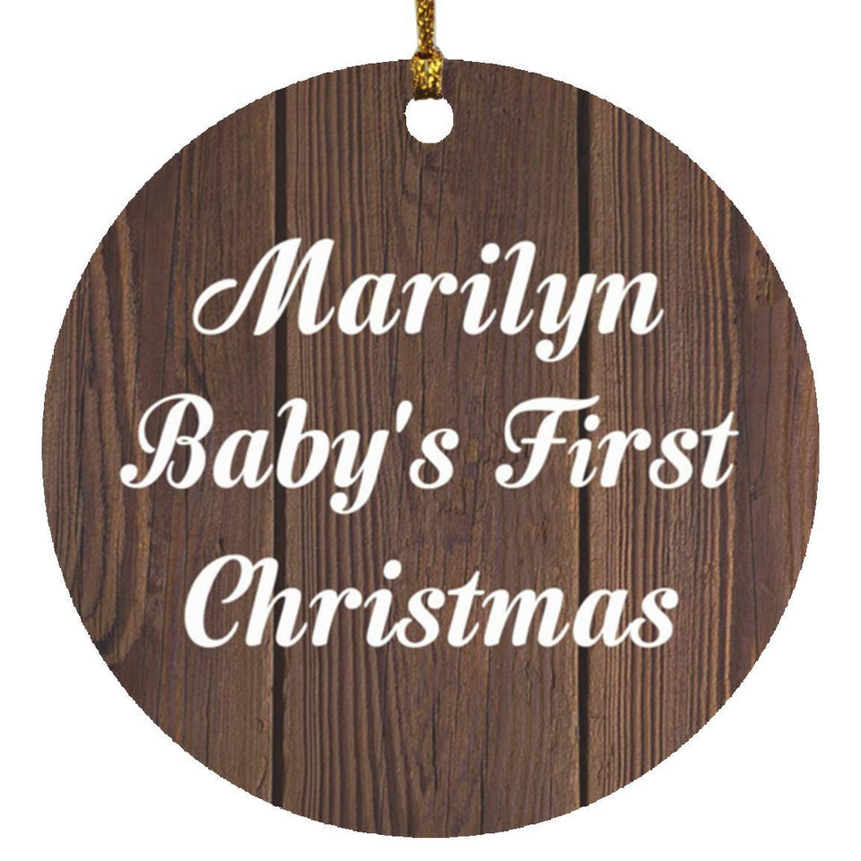 Marilyn Baby's First Christmas - Circle Ornament D