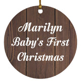 Marilyn Baby's First Christmas - Circle Ornament D