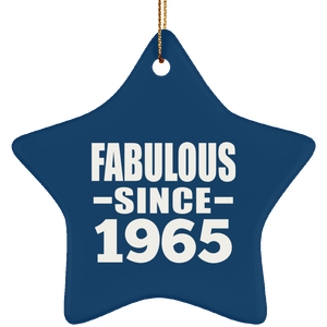 59th Birthday Fabulous Since 1965 - Star Ornament