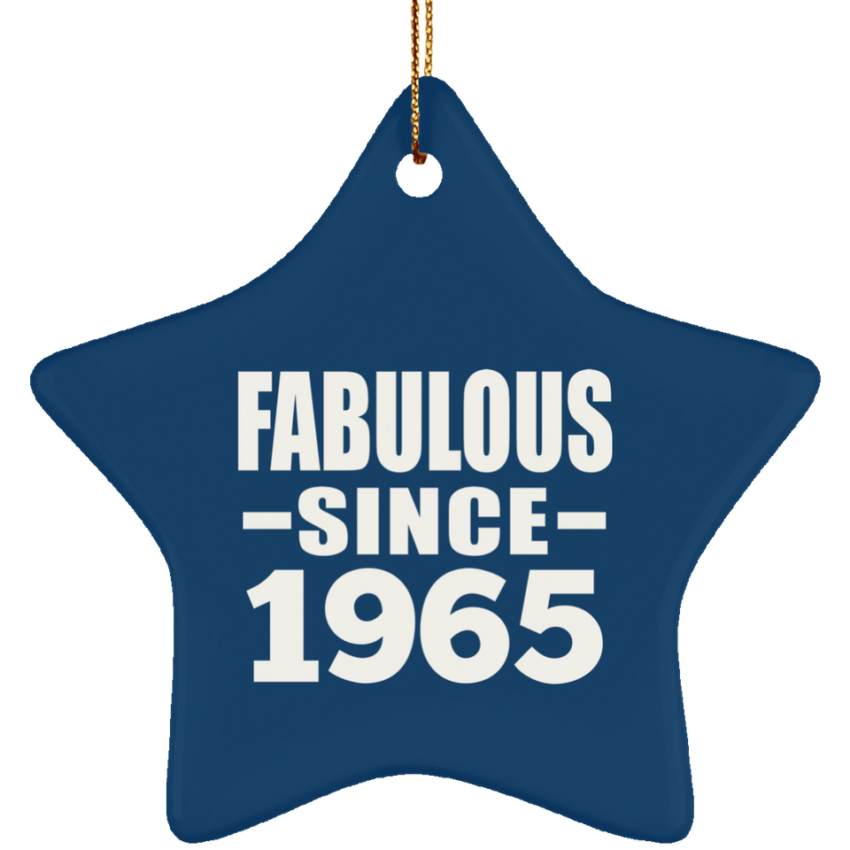 59th Birthday Fabulous Since 1965 - Star Ornament