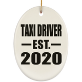 Taxi Driver Established EST. 2020 - Oval Ornament