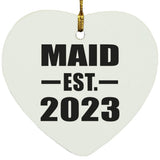 Maid Established EST. 2023 - Heart Ornament