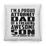 Proud Attorney Dad Of Awesome Son - Throw Pillow