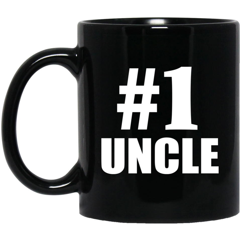 Number One #1 Uncle - 11 Oz Coffee Mug Black