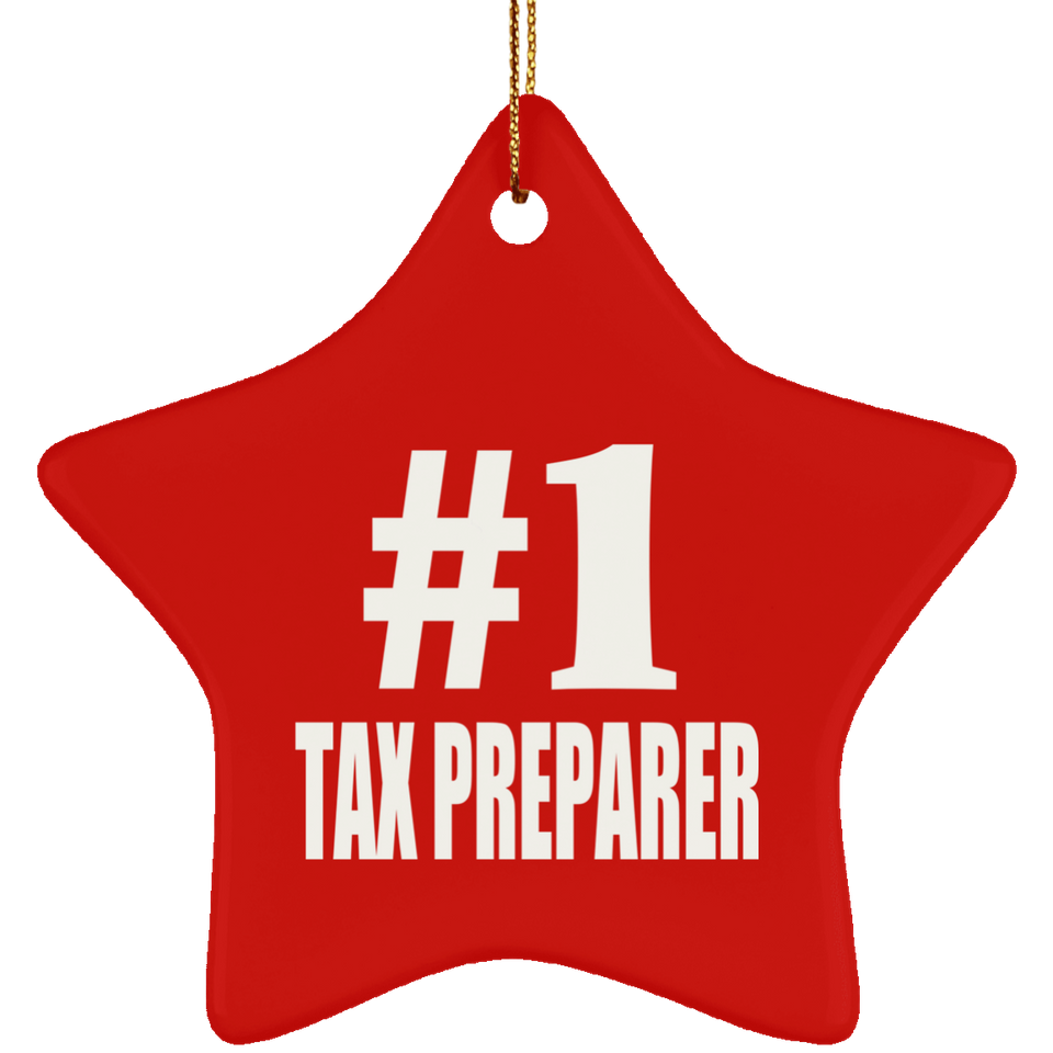 Number One #1 Tax Preparer - Star Ornament