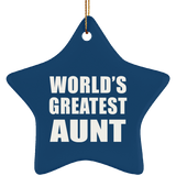 World's Greatest Aunt - Star Ornament