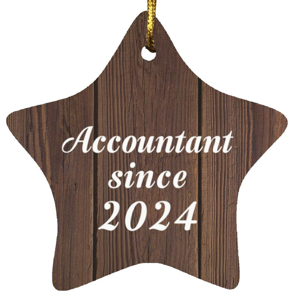 Accountant Since 2024 - Star Ornament D