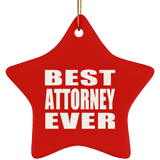 Best Attorney Ever - Star Ornament