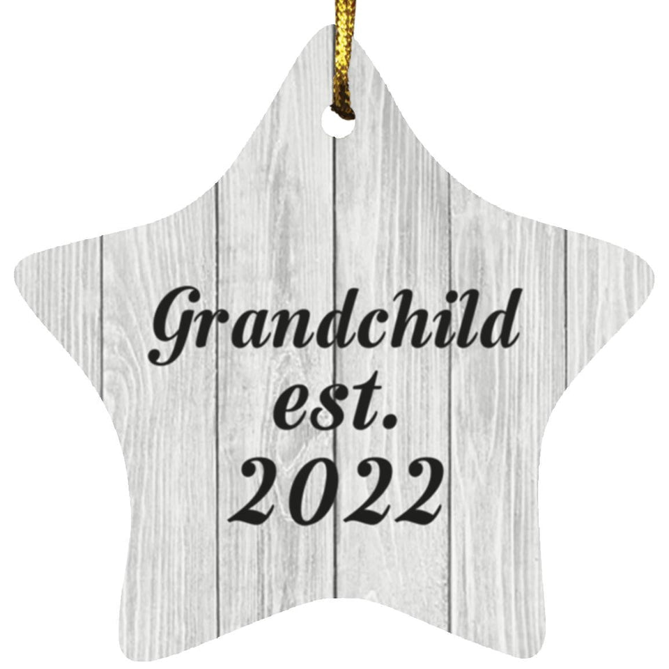 Grandchild Established Est. 2022 - Star Ornament F