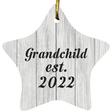 Grandchild Established Est. 2022 - Star Ornament F