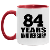 84th Anniversary 84 Years - 11oz Accent Mug Red