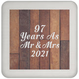 97th Anniversary 97 Years As Mr & Mrs 2021 - Drink Coaster E
