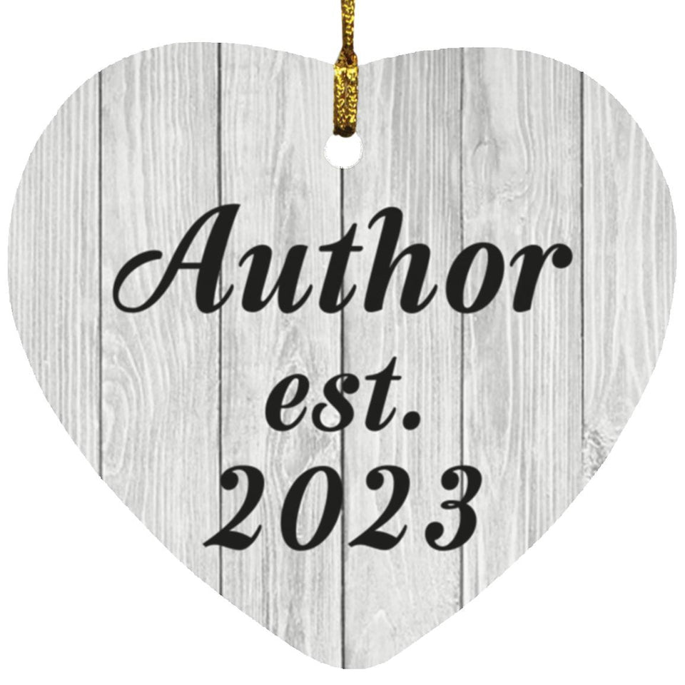 Author Established Est. 2023 - Heart Ornament F