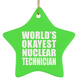 World's Okayest Nuclear Technician - Star Ornament