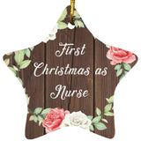 First Christmas As Nurse - Star Ornament A
