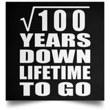 10th Anniversary Square Root of 100 Years Lifetime To Go - Poster Square