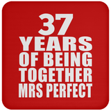 37th Anniversary 37 Years Of Being Mrs Perfect - Drink Coaster