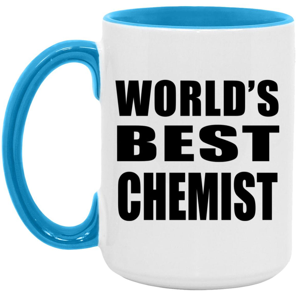World's Best Chemist - 15oz Accent Mug Blue