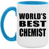 World's Best Chemist - 15oz Accent Mug Blue