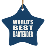 World's Best Bartender - Star Ornament