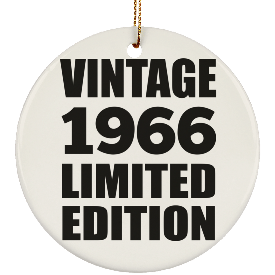 58th Birthday Vintage 1966 Limited Edition - Circle Ornament