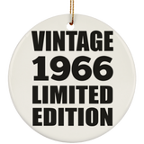 58th Birthday Vintage 1966 Limited Edition - Circle Ornament