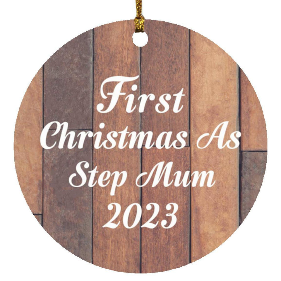 First Christmas As Step Mum 2023 - Circle Ornament E