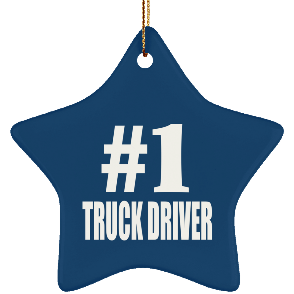 Number One #1 Truck Driver - Star Ornament