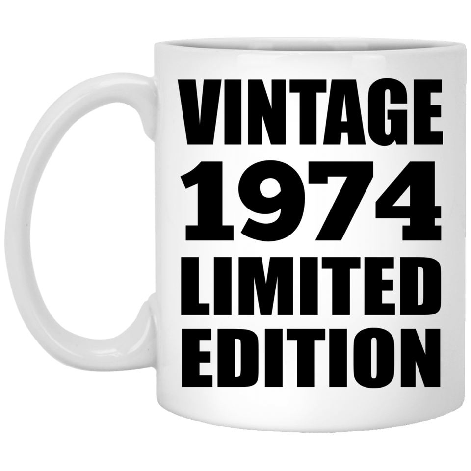 50th Birthday Vintage 1974 Limited Edition - 11oz Coffee Mug