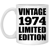 50th Birthday Vintage 1974 Limited Edition - 11oz Coffee Mug