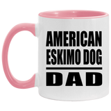 American Eskimo Dog Dad - 11oz Accent Mug Pink