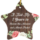 7th Birthday Took 7 Years To Become Awesome & Perfect - Star Ornament A