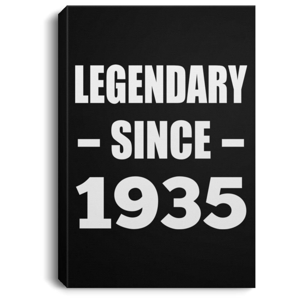 89th Birthday Legendary Since 1935 - Canvas Portrait