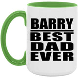 Barry Best Dad Ever - 15oz Accent Mug Green