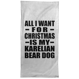 All I Want For Christmas Is My Karelian Bear Dog - Hand Towel