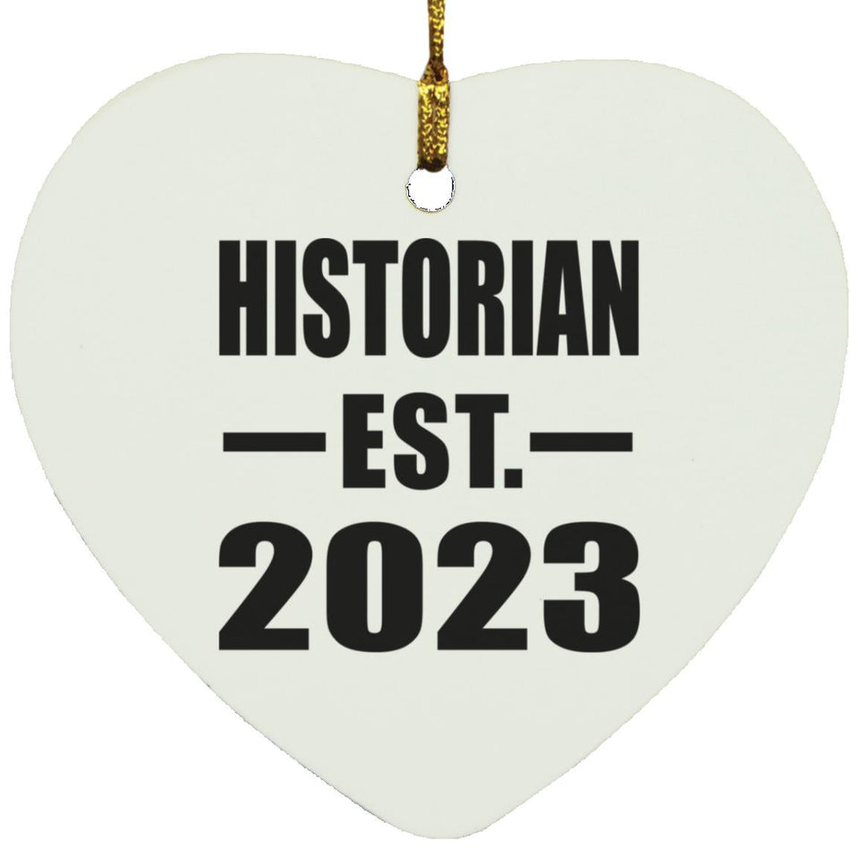 Historian Established EST. 2023 - Heart Ornament