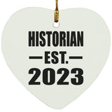Historian Established EST. 2023 - Heart Ornament