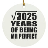 55th Anniversary Square Root of 3025 Years of Mr Perfect - Circle Ornament