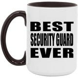 Best Security Guard Ever - 15oz Accent Mug Black