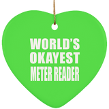 World's Okayest Meter Reader - Heart Ornament