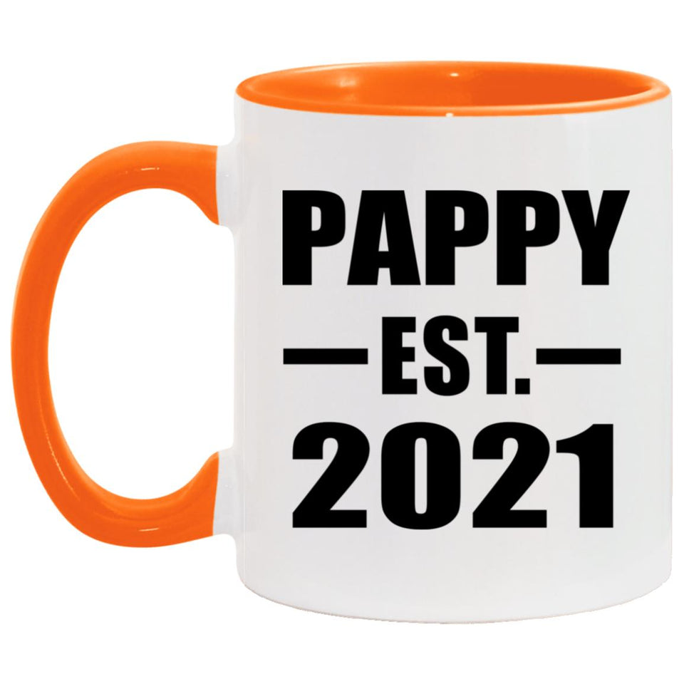 Pappy Established EST. 2021 - 11oz Accent Mug Orange