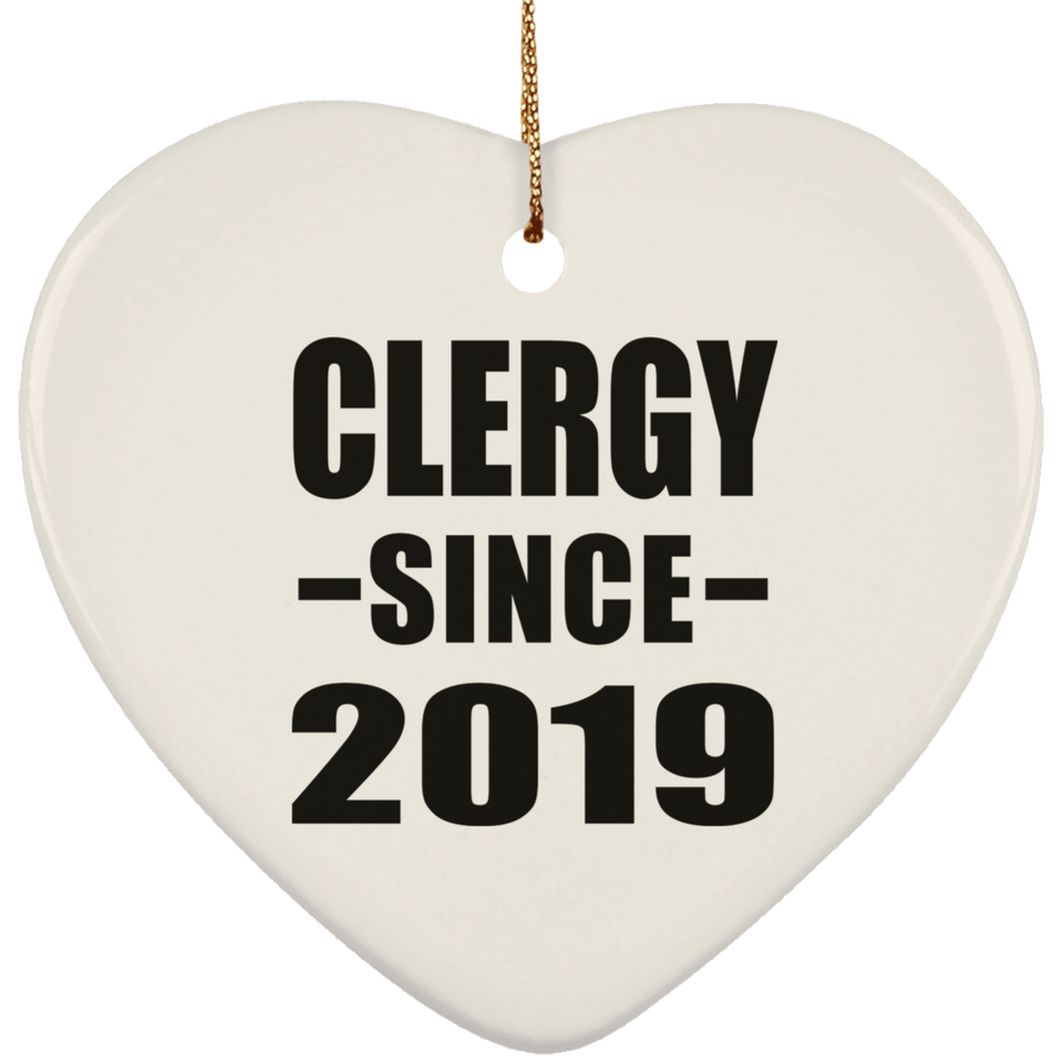 Clergy Since 2019 - Heart Ornament