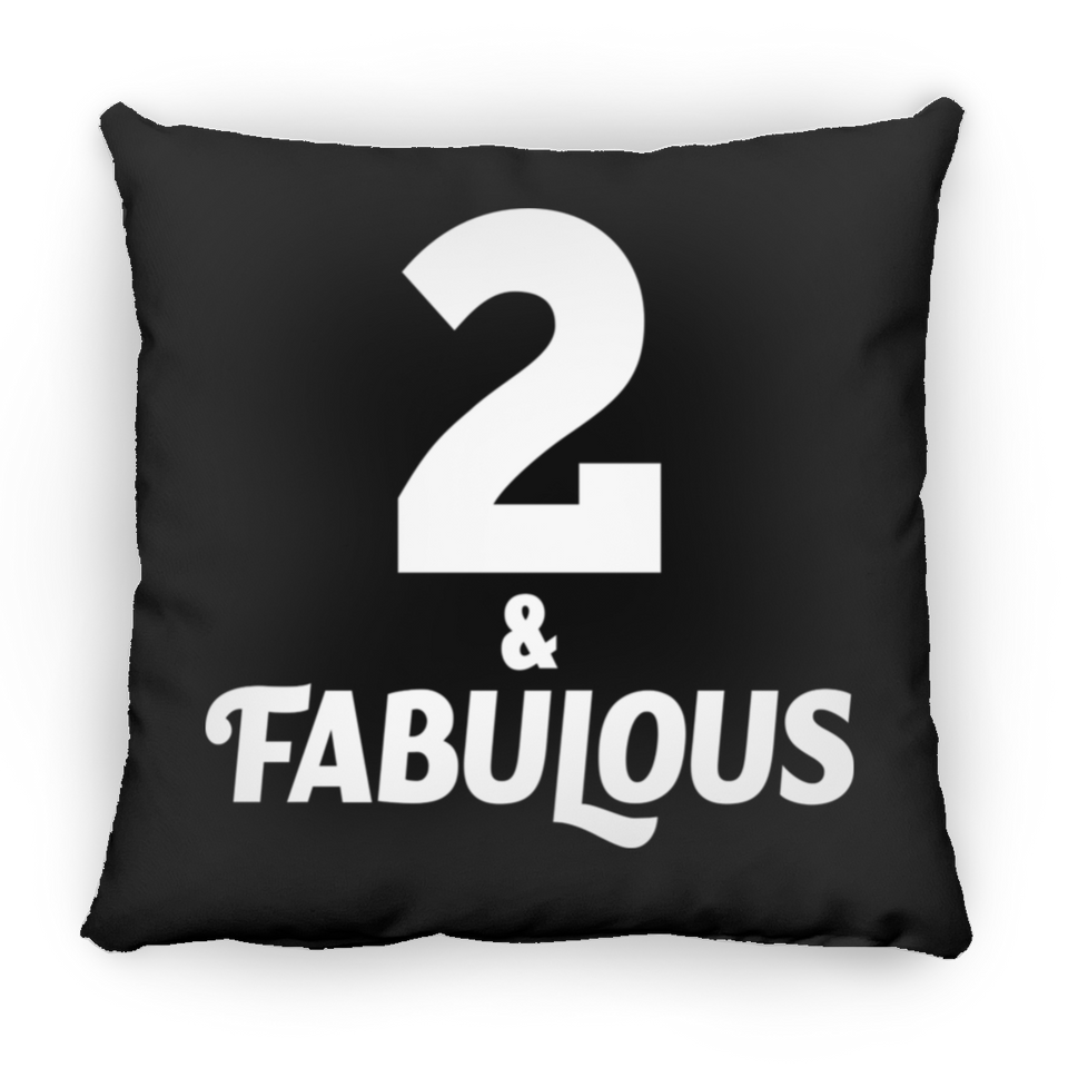 2nd Birthday 2 & Fabulous - Throw Pillow Black