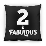 2nd Birthday 2 & Fabulous - Throw Pillow Black