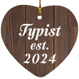Typist Established Est. 2024 - Heart Ornament D