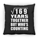 13th Anniversary Square Root of 169 Years Who's Counting - Throw Pillow Black