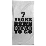 7th Anniversary 7 Years Down Forever to Go - Hand Towel