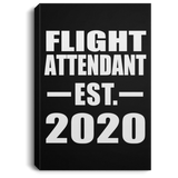 Flight Attendant Established EST. 2020 - Canvas Portrait