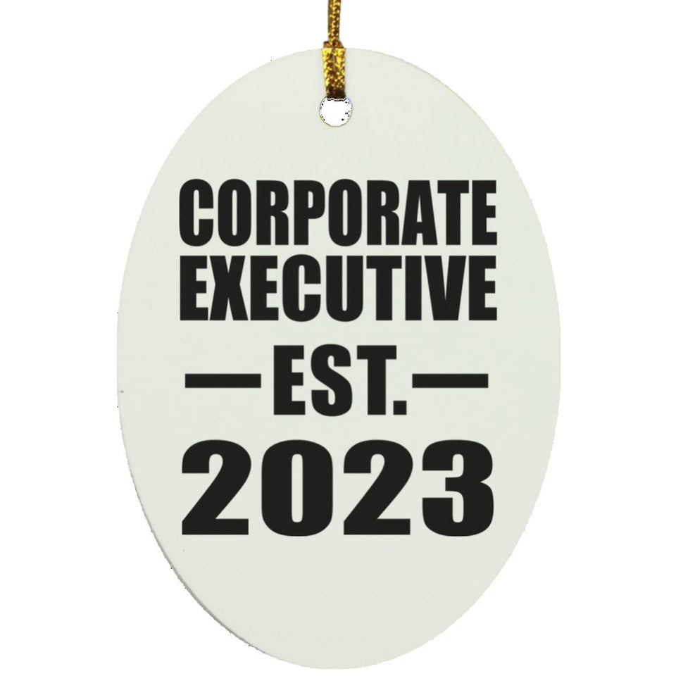 Corporate Executive Established EST. 2023 - Oval Ornament